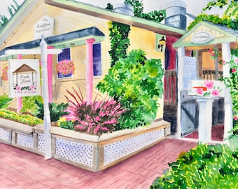 Back Yard Restaurant frameable print Stone Harbor New Jersey hand signed