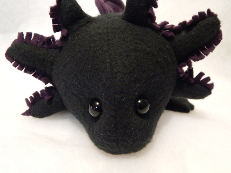 Melanoid Axolotl Plush | Etsy
