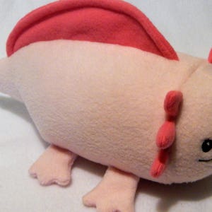 Kawaii Loaf Lotl , Axolotl , Pink Leucistic Axolotl Plush image 2