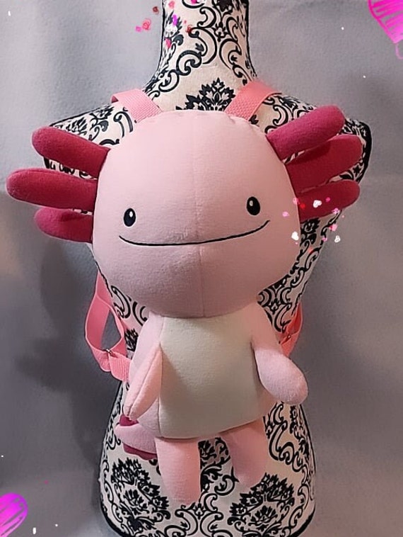 Chibi Axolotl Plush Backpack Fun Wear Accessory Cosplay 