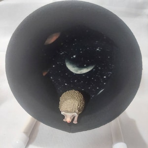 Stay Put Carolina Storm Bucket Wheel Cover/ Moon Phases/Black/ Hedgehog Wheel