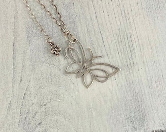 Celtic inspired Butterfly, sterling silver.