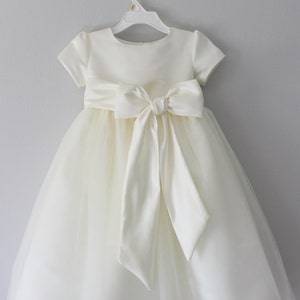 The Angela Dress: Handmade flower girl dress, tulle dress, wedding dress, communion dress, bridesmaid dress, tutu dress