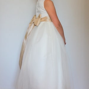 The Mia Dress: Handmade flower girl dress, tulle dress, wedding dress, communion dress, bridesmaid dress, tutu dress