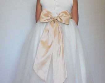 The Mia Dress: Handmade flower girl dress, tulle dress, wedding dress, communion dress, bridesmaid dress, tutu dress
