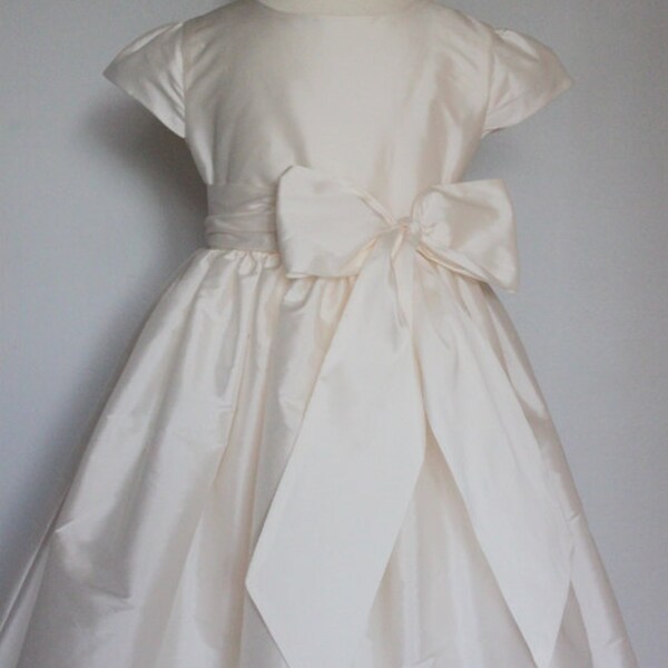 The Tulip Dress: flower girl dress, wedding, satin, communion dress, bridesmaid dress