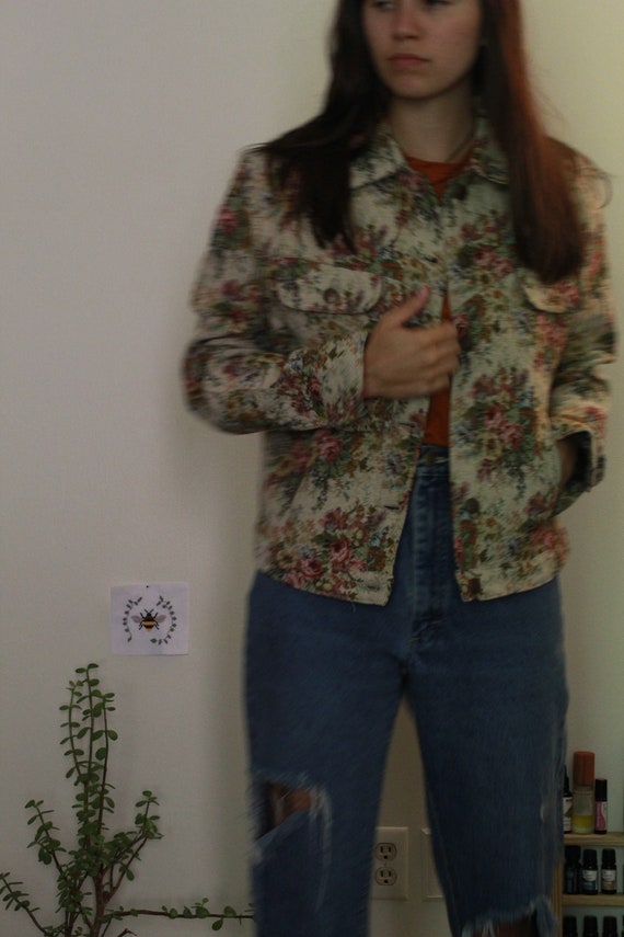 Vinatge Bill Blass Floral Denim Jacket - image 3