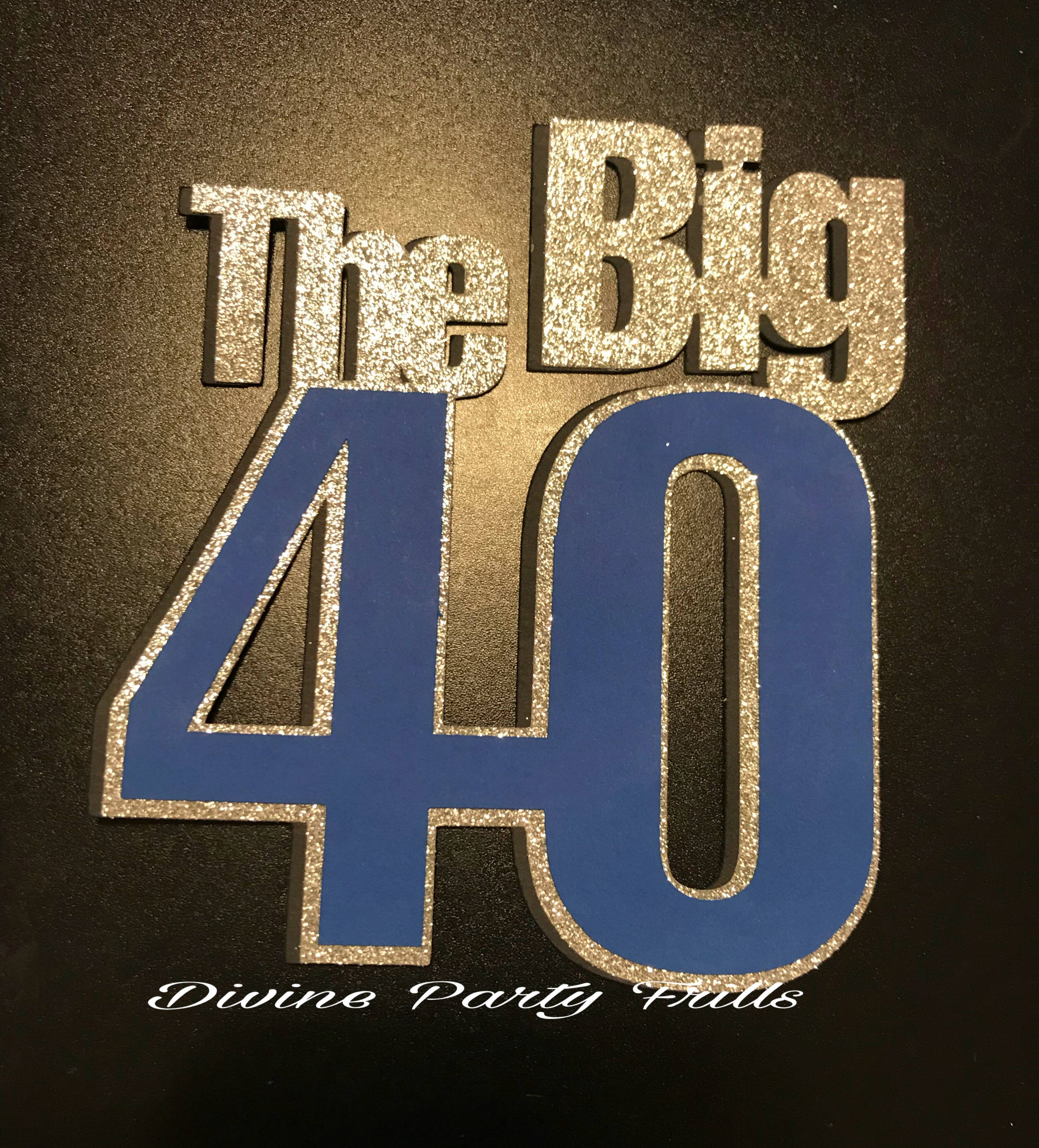 The Big 40 40th Cake topper Happy 40th Birthday Cake topper Etsy