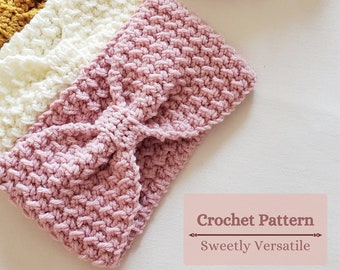 Sweet Knot Headband - CROCHET PATTERN - PDF Download - Easy Handmade Pattern