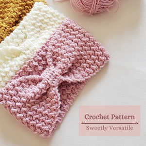 Sweet Knot Headband - CROCHET PATTERN - PDF Download - Easy Handmade Pattern