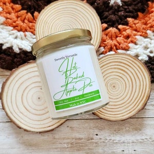 Heißer gebackener Apfelkuchen - 8 Unzen Glas - Bäckerei duftend - Herbst Sojawachs Kerze - Hand gegossen - Wohnkultur