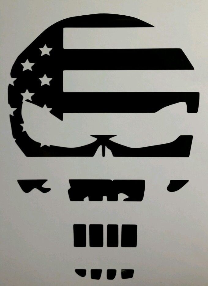 Chris Kyle Memorial Decal – American Flag With Skull Design (2-Pack) – Patriotic Vinyl