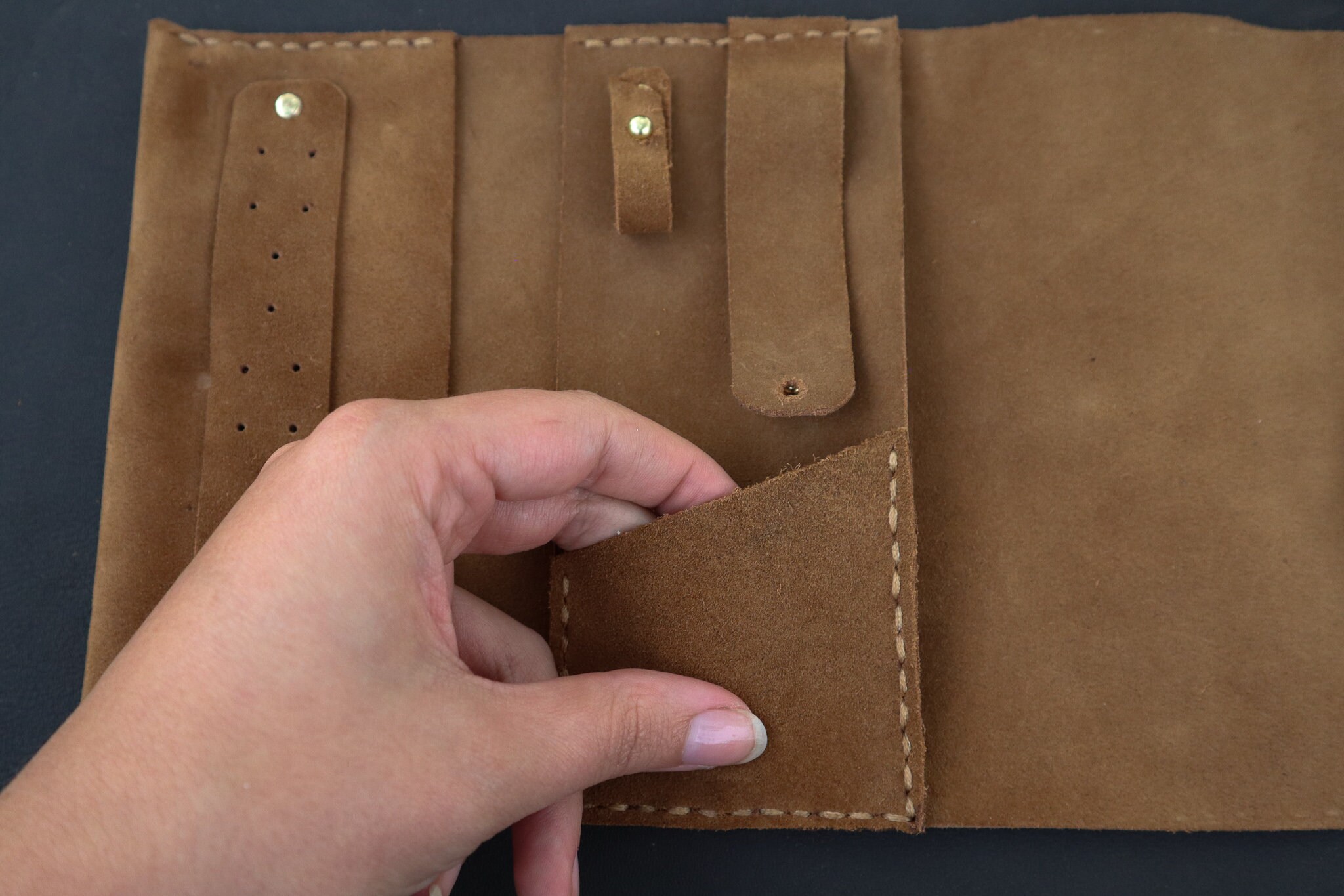 Handcrafted Leather Jewelry Travel Roll Etsy UK