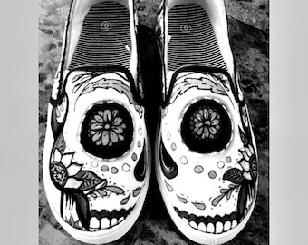 Custom Sugar Skull Shoes!