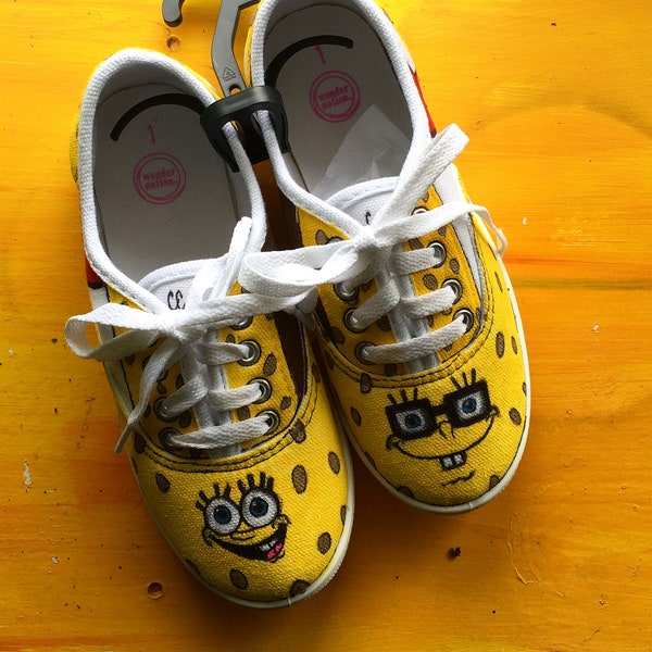 Spongebob Shoes - Etsy