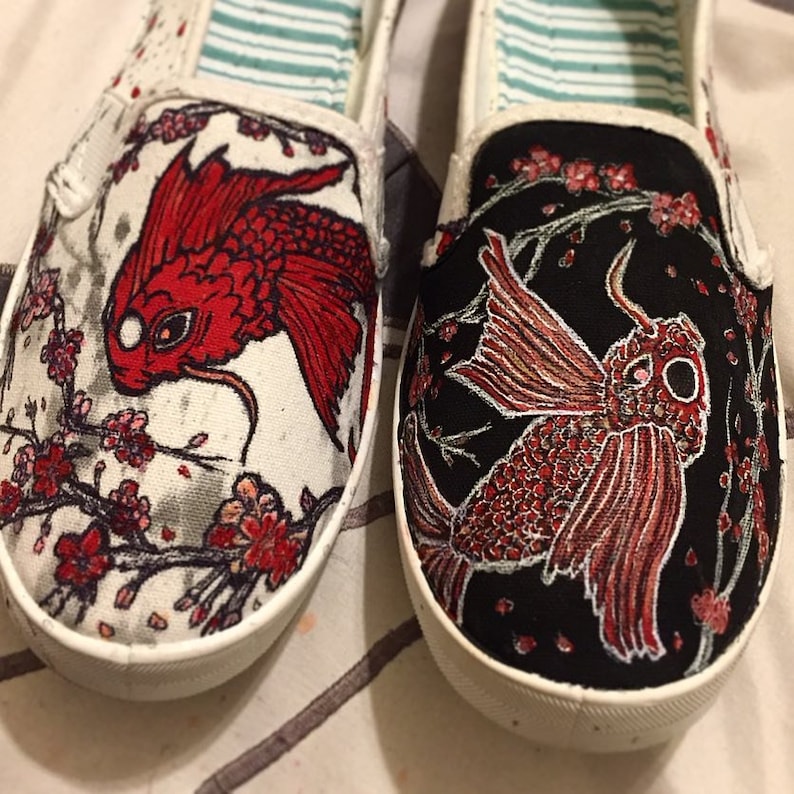 Chaussures de poisson Custom Koi Etsy France