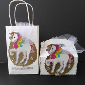 Unicorn Goody Bags and Boxes Party Bag Fillers Goodie Bags Party Favor Bags image 2