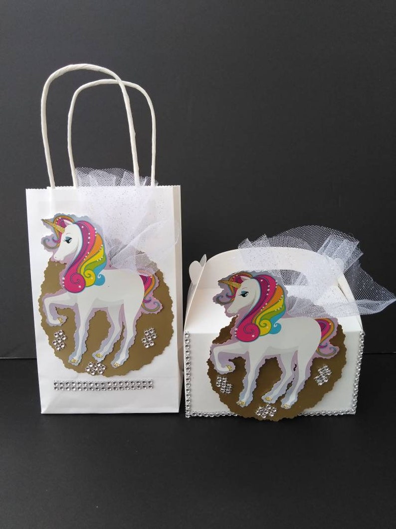 Unicorn Goody Bags and Boxes Party Bag Fillers Goodie Bags Party Favor Bags image 2