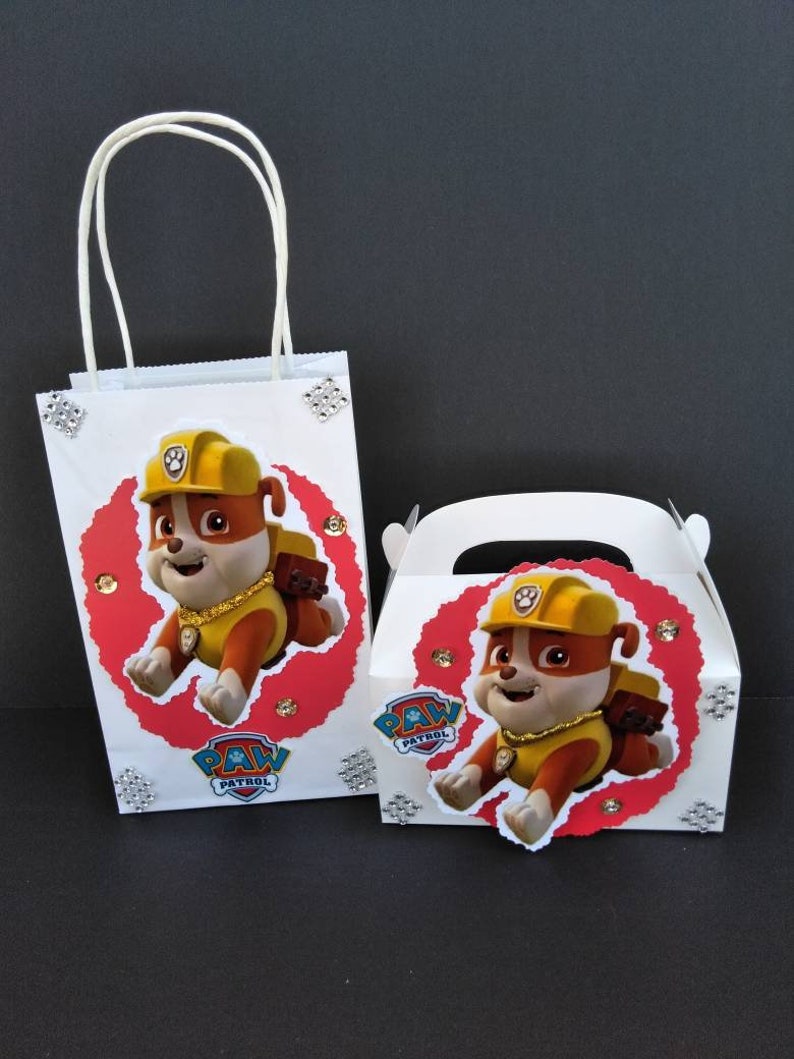 Paw Patrol INSPIRED Bags Birthday Party Favor Hard Bags Gift Etsy
