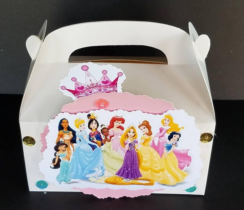 Disney Princess Goody Bags and Boxes inspired Party Bag Etsy