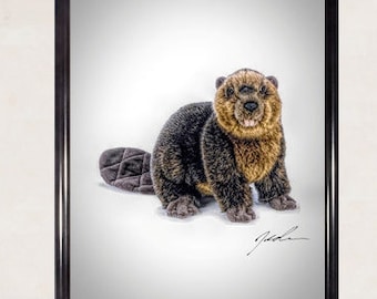 Beaver Print, Woodlands Print, Nursery Print, Printable Nursery Wall Art,  baby Beaver print, Instant Download, Animal art, Beaver art