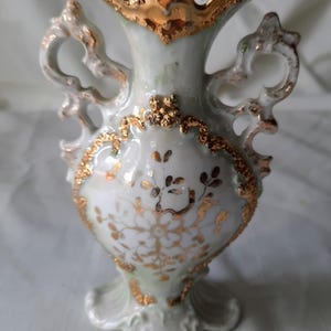 Antique Double Handle Porcelain Bud Vase