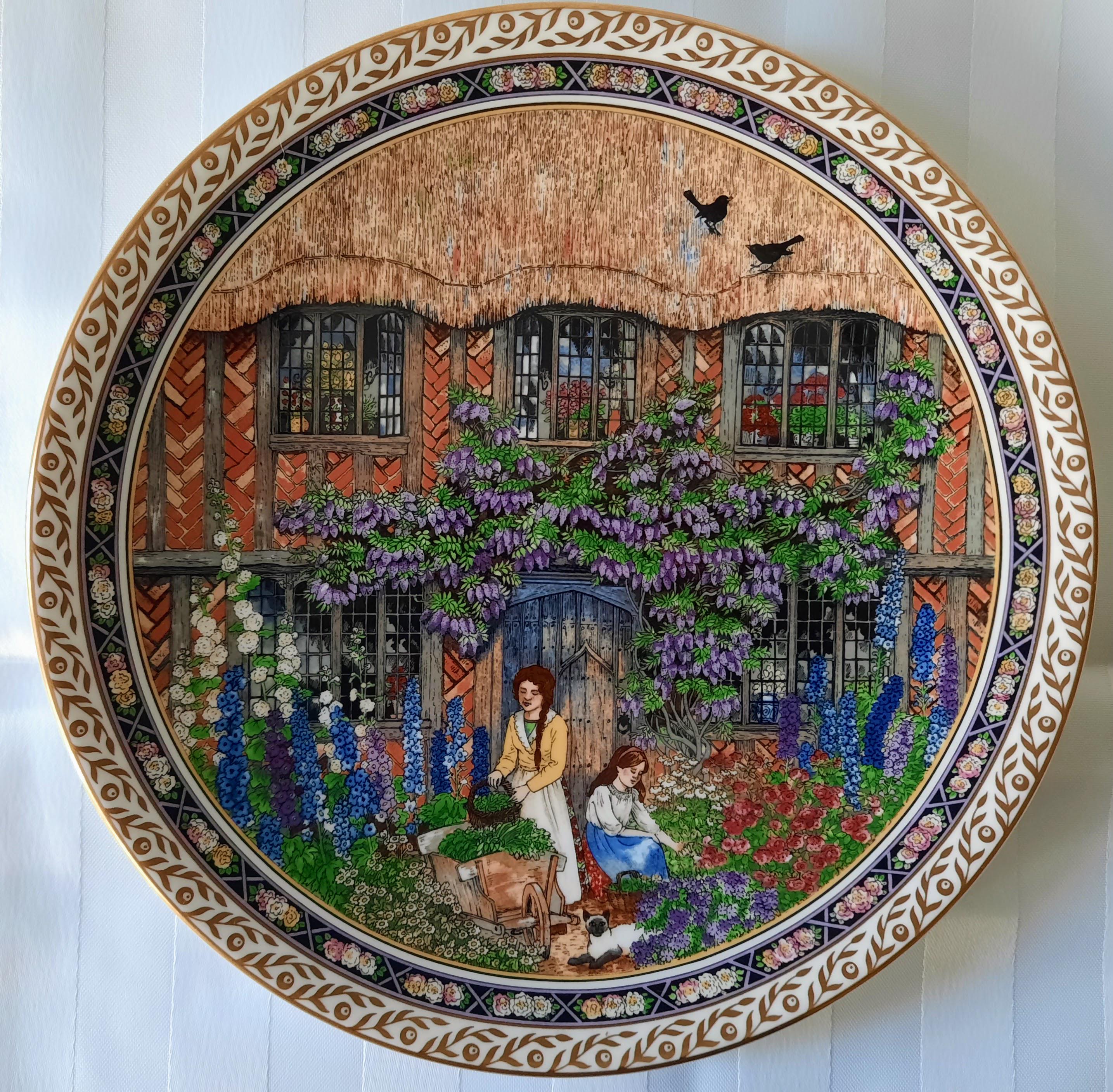 ロイヤルウースター Sue Scullard Country Cottages 飾皿 /ROYAL