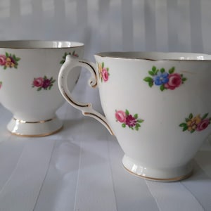 Set of 2 Vintage Footed Tea Cups by Royal Tuscan