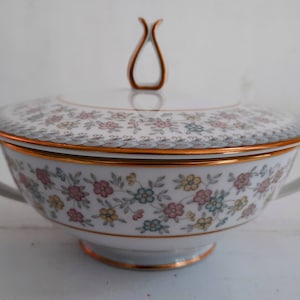 Sharlene Pattern Sugar Bowl with Lid by Noritake