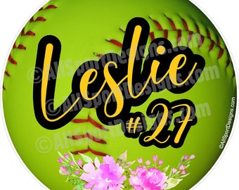 Softball Decals Stickers: Personalized and Team Car Magnets