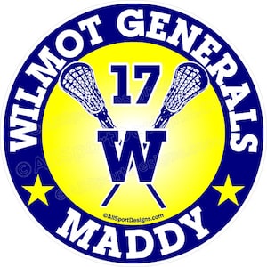 Personalized Lacrosse Decal: Custom Lax Car Sticker, Magnet, Yard Sign
