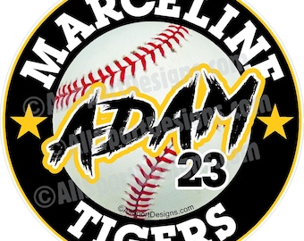 Custom Baseball Magnets Decals | Personalized Team Colors, Team Name