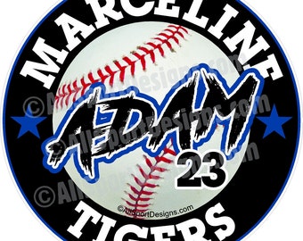 Personalized Baseball: Custom Team Decals Magnets (10)
