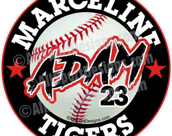 Personalized Baseball Car Magnets: Custom Team Decals