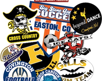 Custom Fundraiser Logo Decals or Magnets In Bulk For Schools & Teams