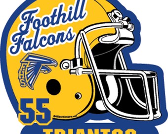 Personalized Football Car Magnet: Team Name & Number Decal