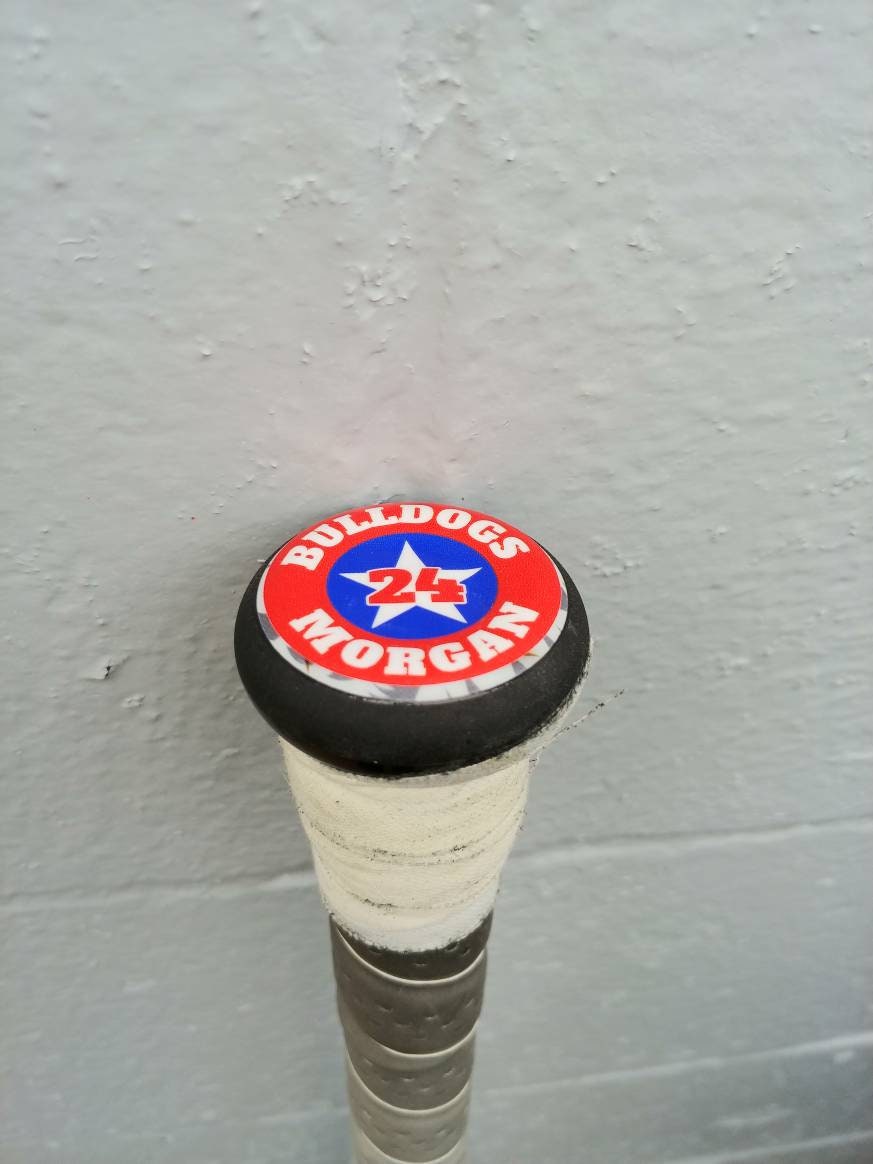 Softball Baseball Bat Decals Bat Knob Decals Baseball Bat Etsy