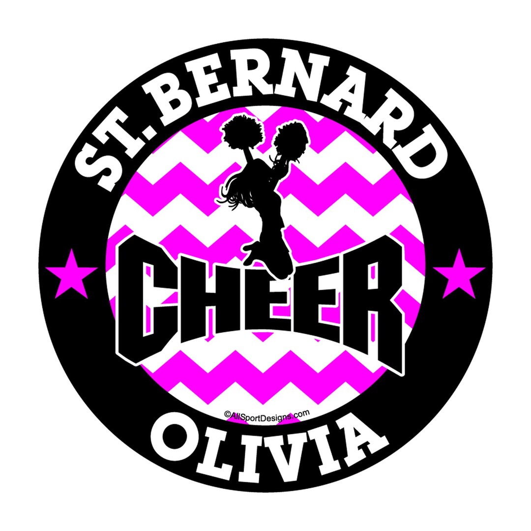 Personalized Cheerleading Car Decals Magnets | Custom Cheer Decal ...