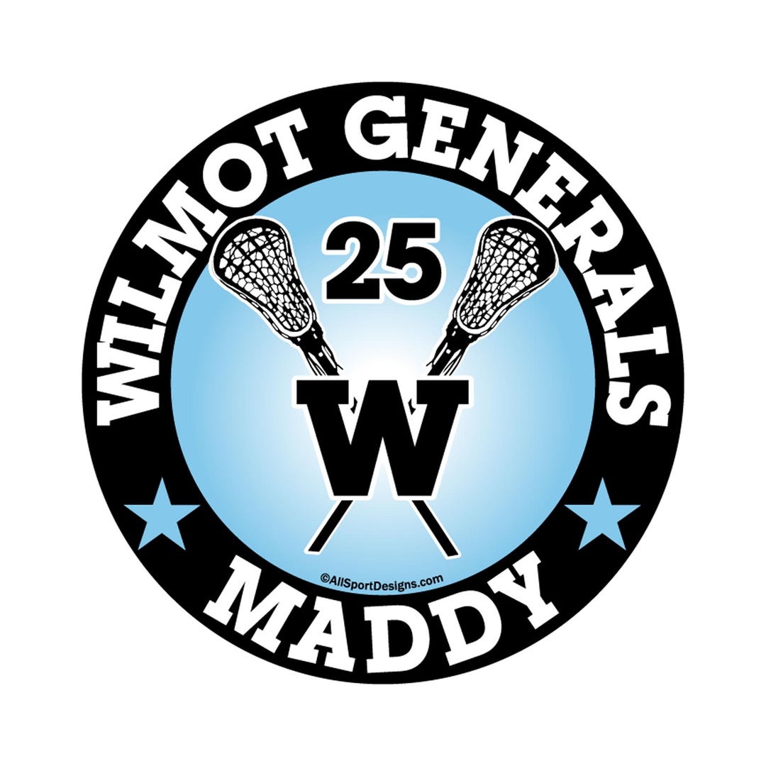 Personalized Lacrosse Decal: Custom Lax Car Sticker, Magnet, Yard Sign ...