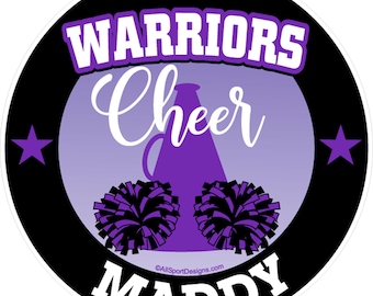 Personalized Cheerleading Car Magnet: Team Decal, Locker Sticker