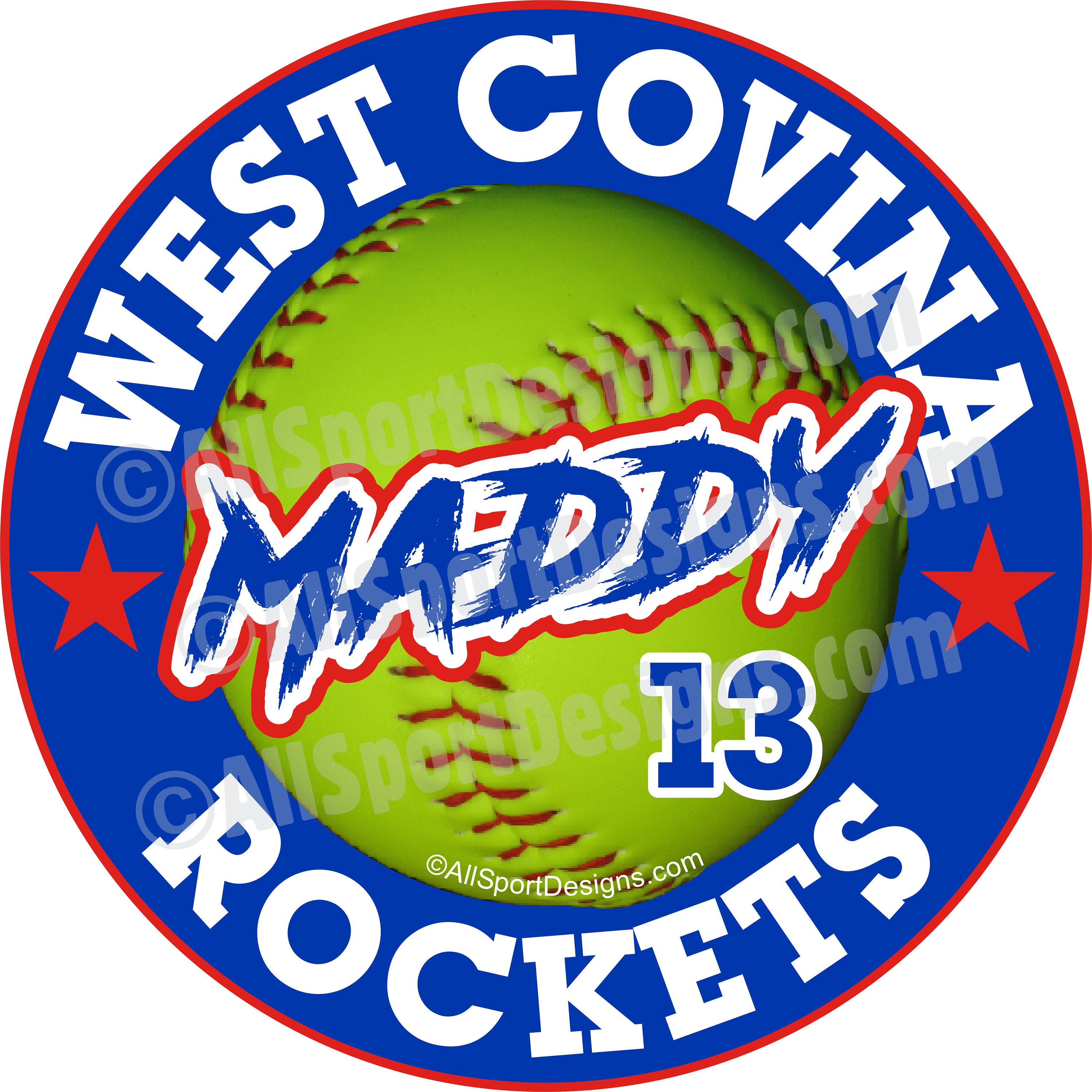 Personalized Softball Decal Softball Player Decal Softball Etsy