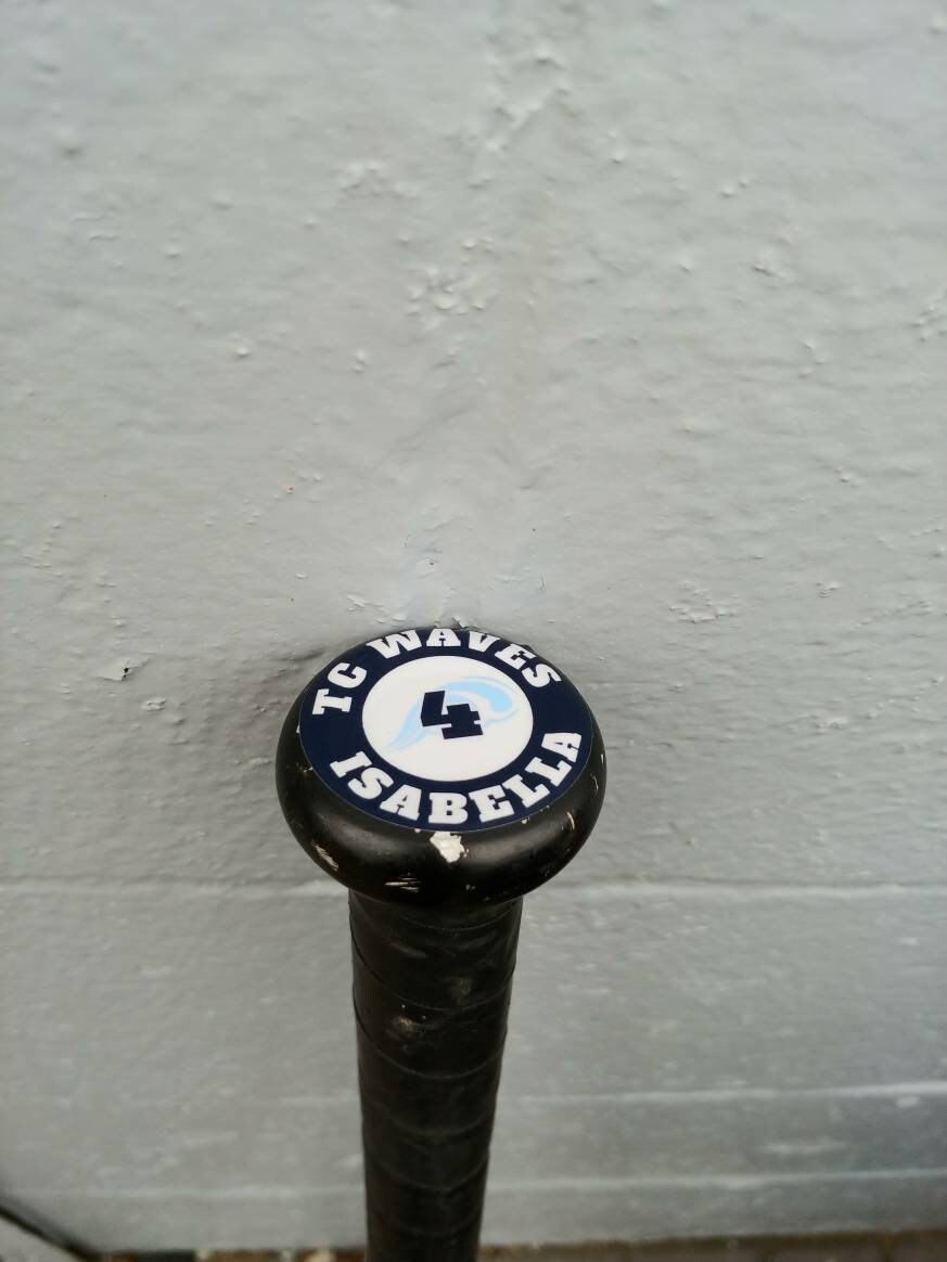 Softball Baseball Bat Decals Bat Knob Decals Baseball Bat Etsy