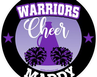 Personalized Cheerleading Car Magnet: Team Name & Colors, Cheer Car Decal