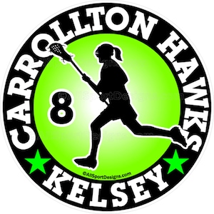 Lacrosse Car Decal: Custom Team Magnet, Yard Sign