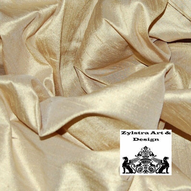 Champagne Dupioni Silk Curtain With Tassel Trim Silk Window Etsy