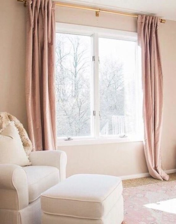 Ballet Slipper Pink Royal Velvet Curtains Etsy