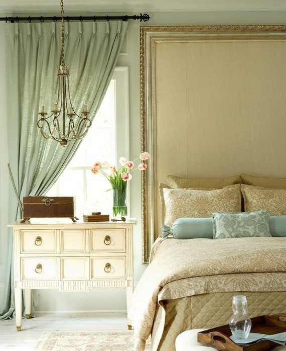 Pistachio Shantung Silk Curtain Window Dressing Draping Etsy