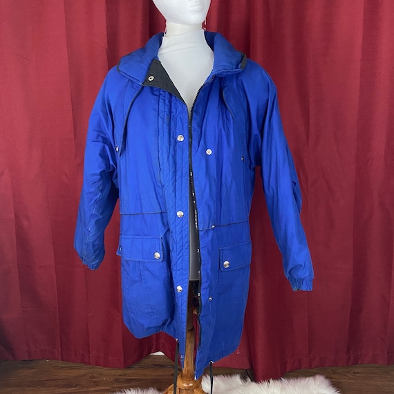 Vintage andy johns blue womens parka jacket size m