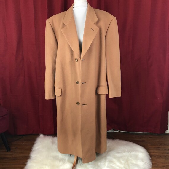 Vintage mens Long Winter wool coat beige 44 Regula