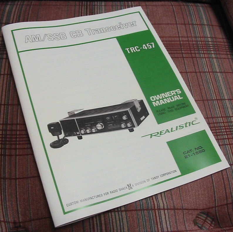 RARE Realistic TRC457 Navaho CB Radio Owners Manual Etsy